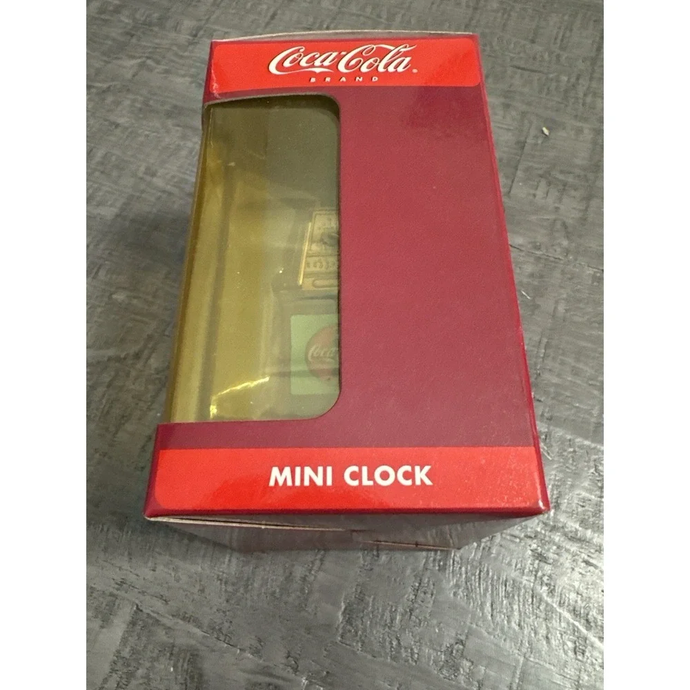 VTG 2003 Coca-Cola Mini‎ Clock Girl at Soda Fountain Scene MZ Berger CCM102 Box